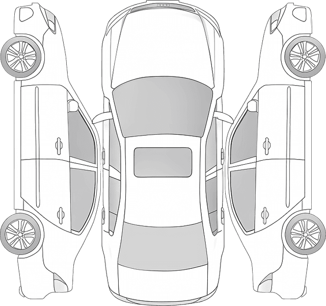 Схема автомобиля (вид сверху)